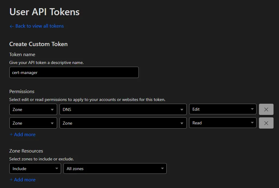 Cloudflare API Token