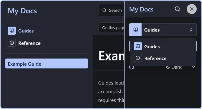 Final result with desktop view on the left and mobile view on the right